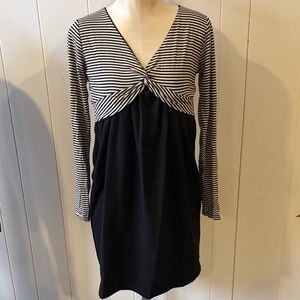 Olian Maternity Striped Black and White Women's Dress